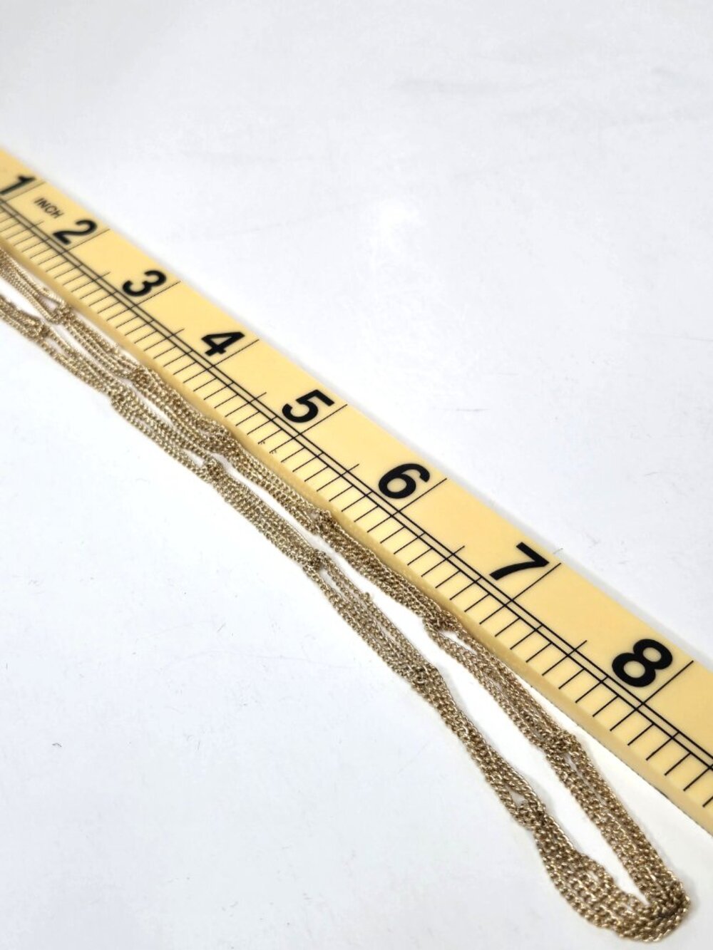 Gold Tone Multi Strand Link Chain 18" Necklace - Picture 3 of 4